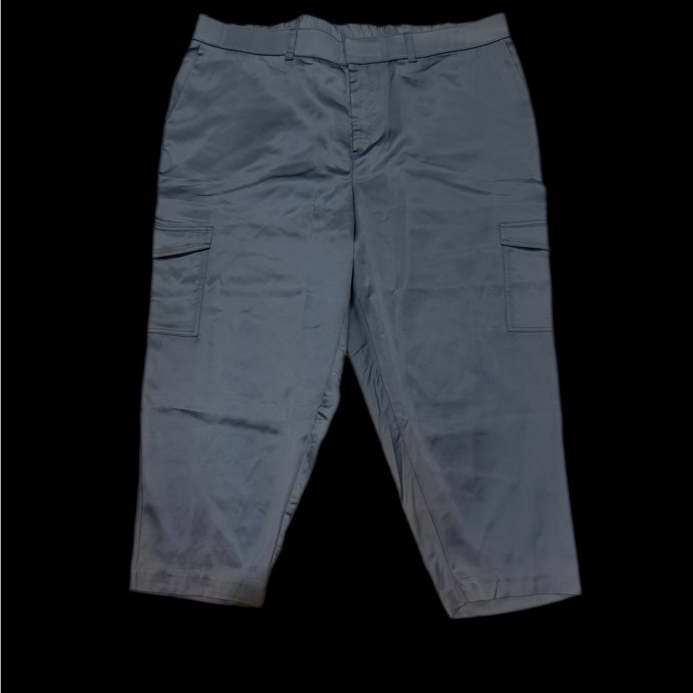 NWT Torrid Blue Satin High Waist Cargo Pants